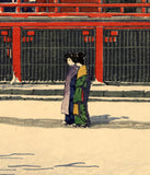 Hasui: Clearing After a Snowfall at the Asakusa Kannon Temple (Sold)