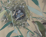 Tsuchiya Rakusan: Bamboo Lily and Japanese Warbler (Sold)