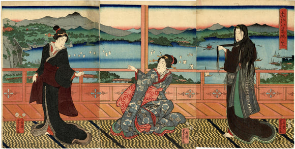 Utagawa Yoshikazu: Beauties with a View