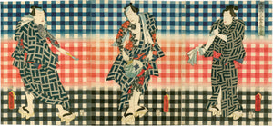 Kunisada: Three Varieties of Benkei actor triptych