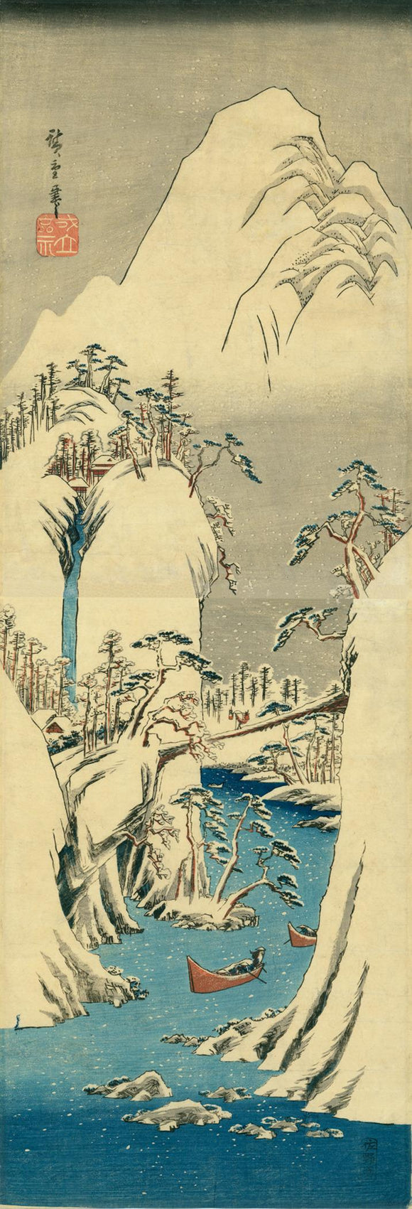 Hiroshige: A Snowy Gorge