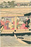 Hosoda Eishi: Beauties on a boating party (Sold)