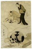 Utamaro: a Cat Dreaming (Sold)