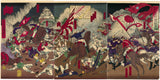 Yoshitoshi: Battle Around Kumamoto Castle (Kumamoto-jô yori shosho sensô no zu)