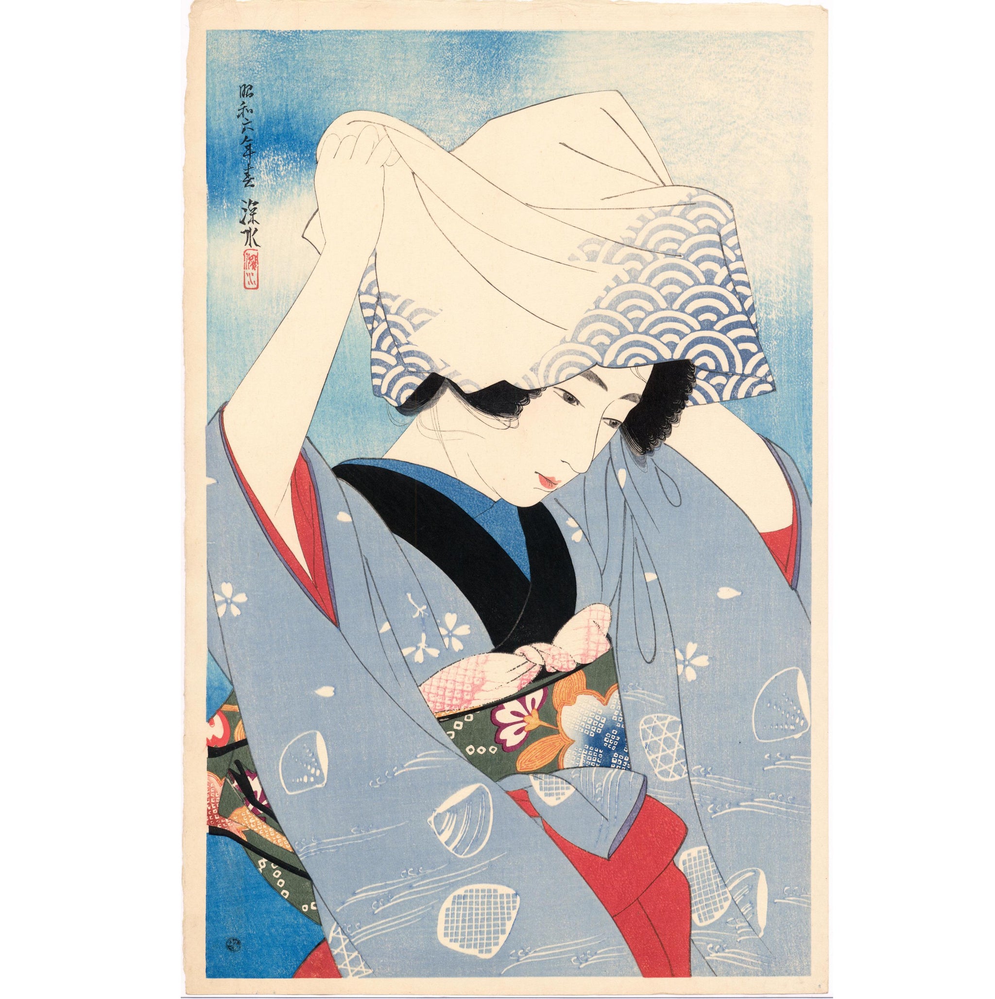 伊東深水：貝の採集（潮干狩り）（売り切れ） – Egenolf Gallery