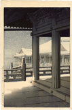 Hasui: Evening Snowfall of Kiyomizu Temple (Sold)
