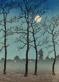 Hasui: Winter Moon over Toyama Plain (Sold)
