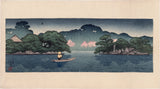Hasui  巴水: Small Boat in a Spring Shower (Sold)