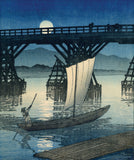 Hasui: Asahi Bridge, Ojiya (Sold)