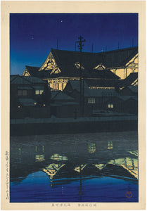 Hasui 巴水: The Kabuki Theater 歌舞伎座 (Published First Edition) (SOLD)