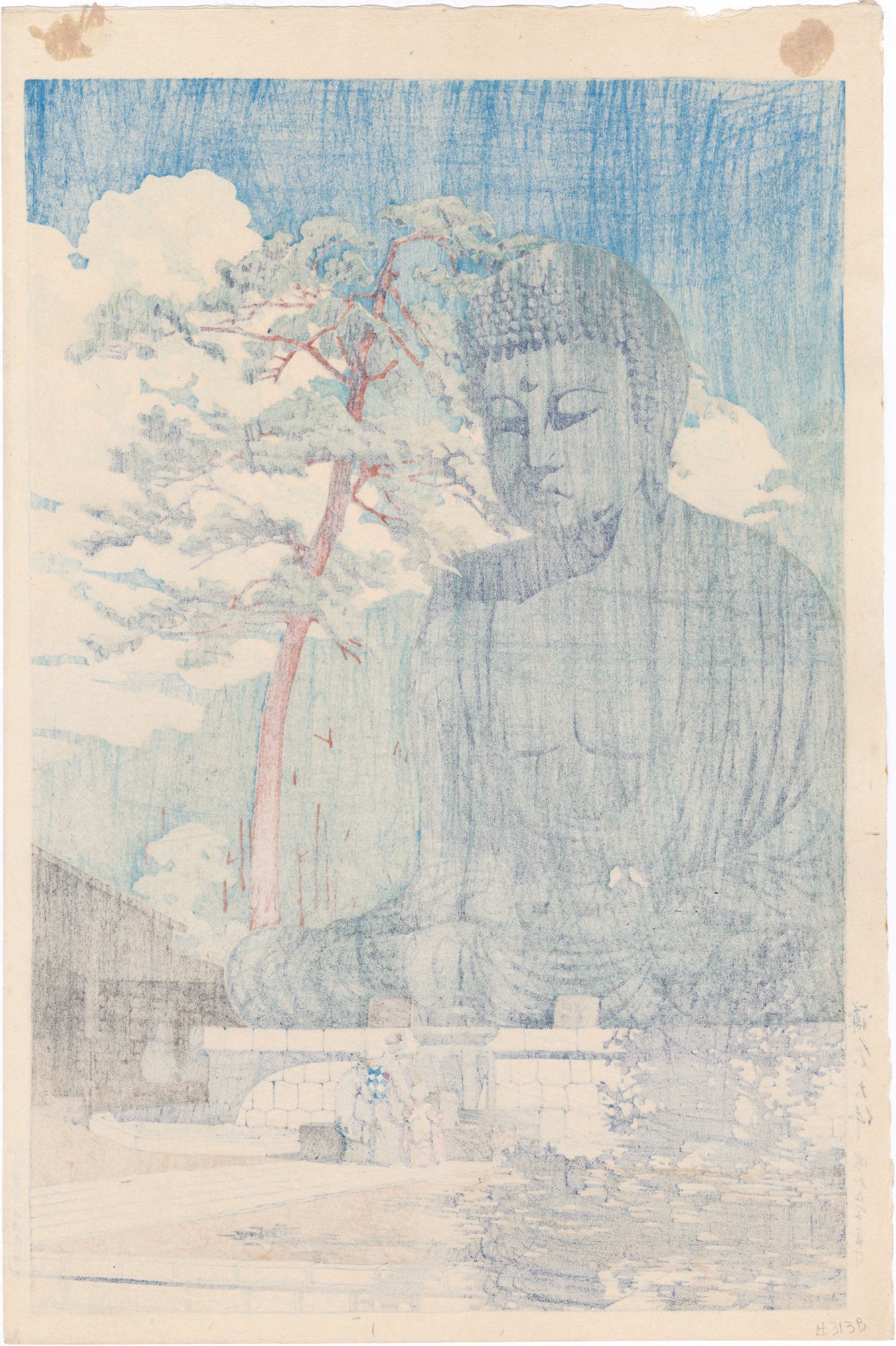 希少！奥山儀八郎 木版画 「鎌倉の大仏」残部少 奥山儀八郎 木版画