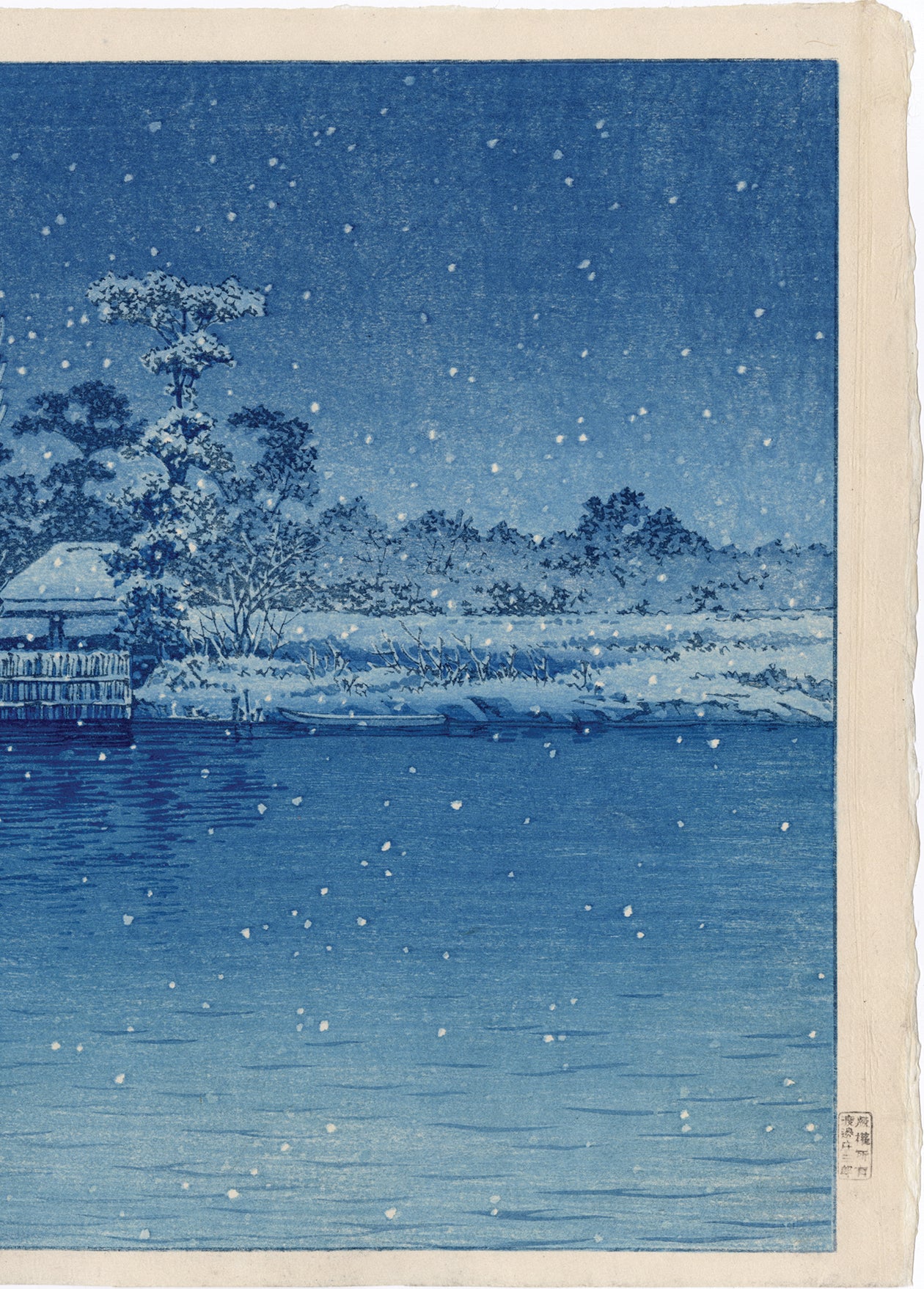 蓮井巴水：雪牛堀牛堀（販売） – Egenolf Gallery Japanese Prints