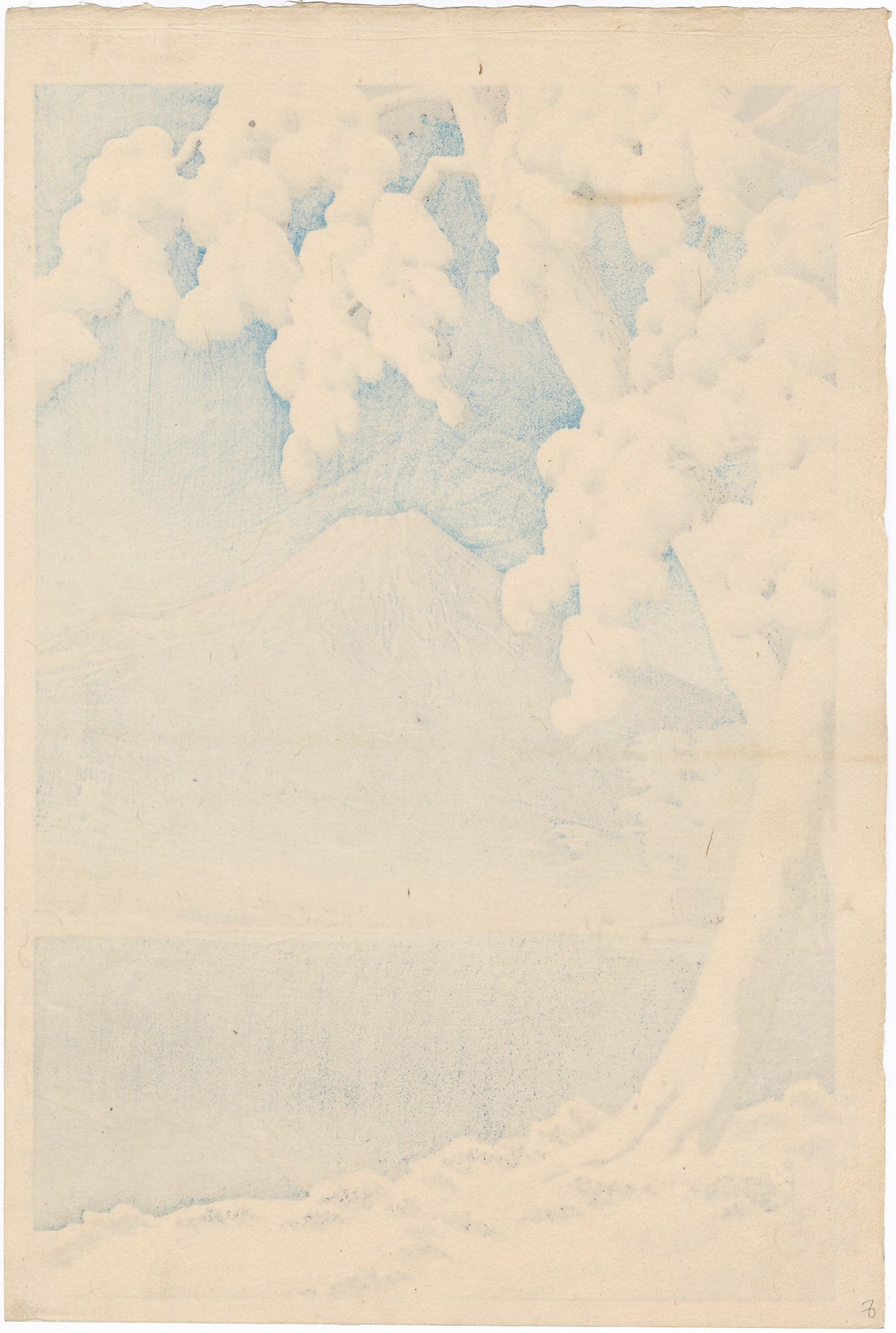 Hasui 巴水 Clearing After A Snowfall On Mount Fuji 富士の雪渓田子の浦 Egenolf Gallery Japanese Prints