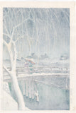 蓮井：夕方の雪、江戸川（販売）