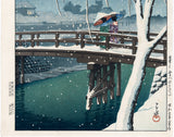 Hasui: Evening Snow, Edo River (Sold)