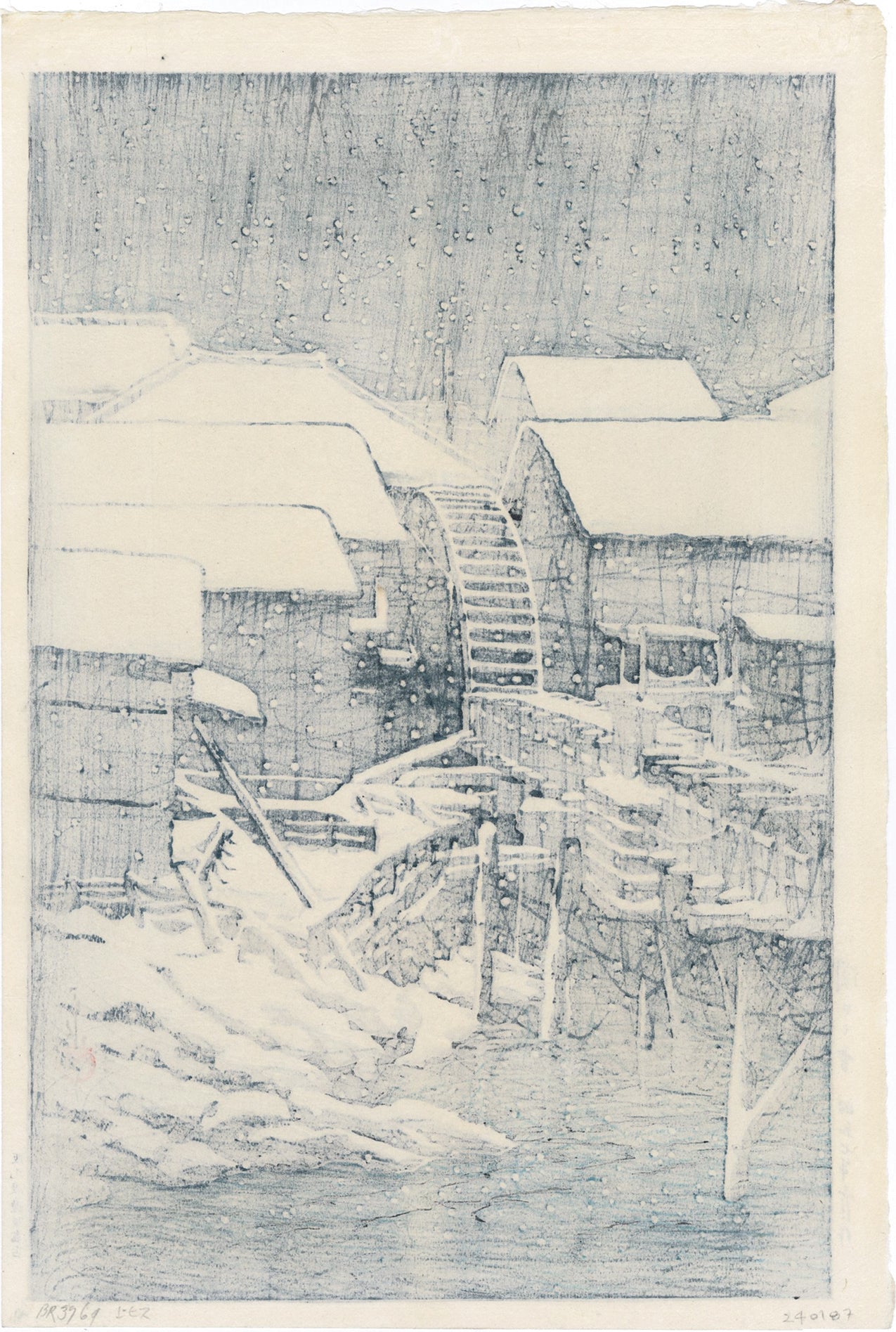 Hasui 巴水: 関口の雪 (SOLD) – Egenolf Gallery Japanese Prints Hasui 巴水: 関口の雪 (SOLD) – Egenolf Gallery Japanese Prints