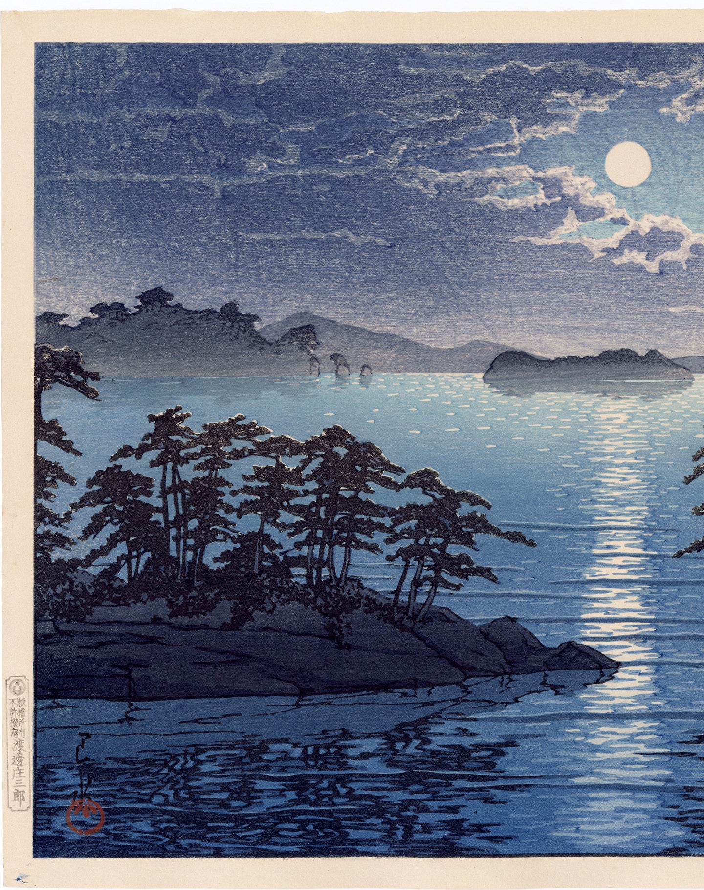 雪の豪奢 蓮水巴水：松島、双子島（販売済み） – Gallery Egenolf 絵画