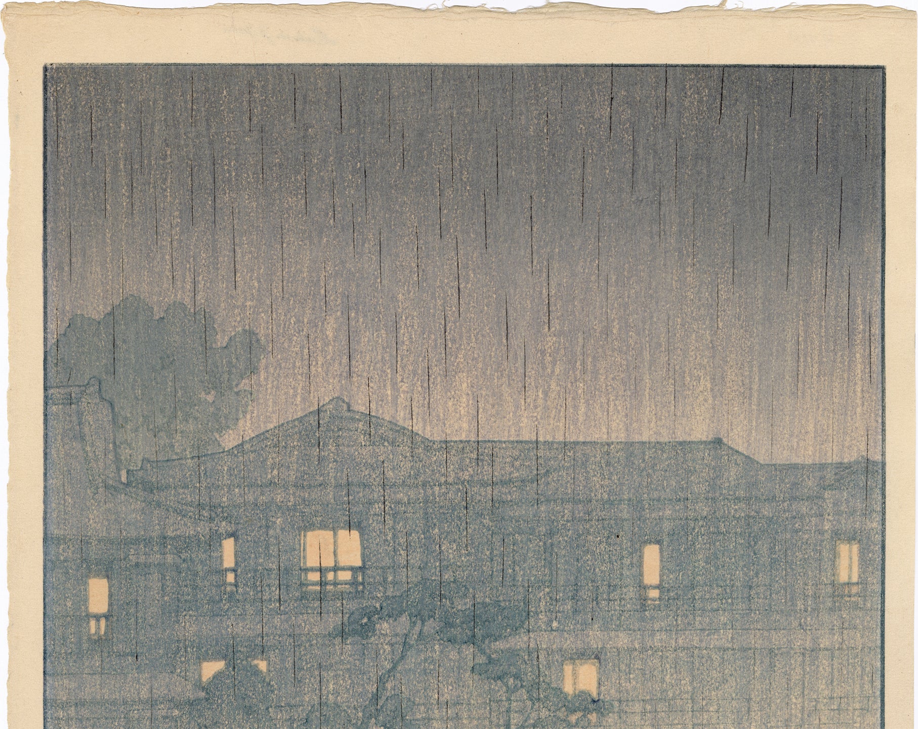 Hasui 巴水: Rain At Shuzenji Hotsprings 修禅寺の雨 (SOLD