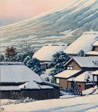Hasui 巴水: Clearing After a Snowfall, Yoshida 吉田の雪晴 (Sold)
