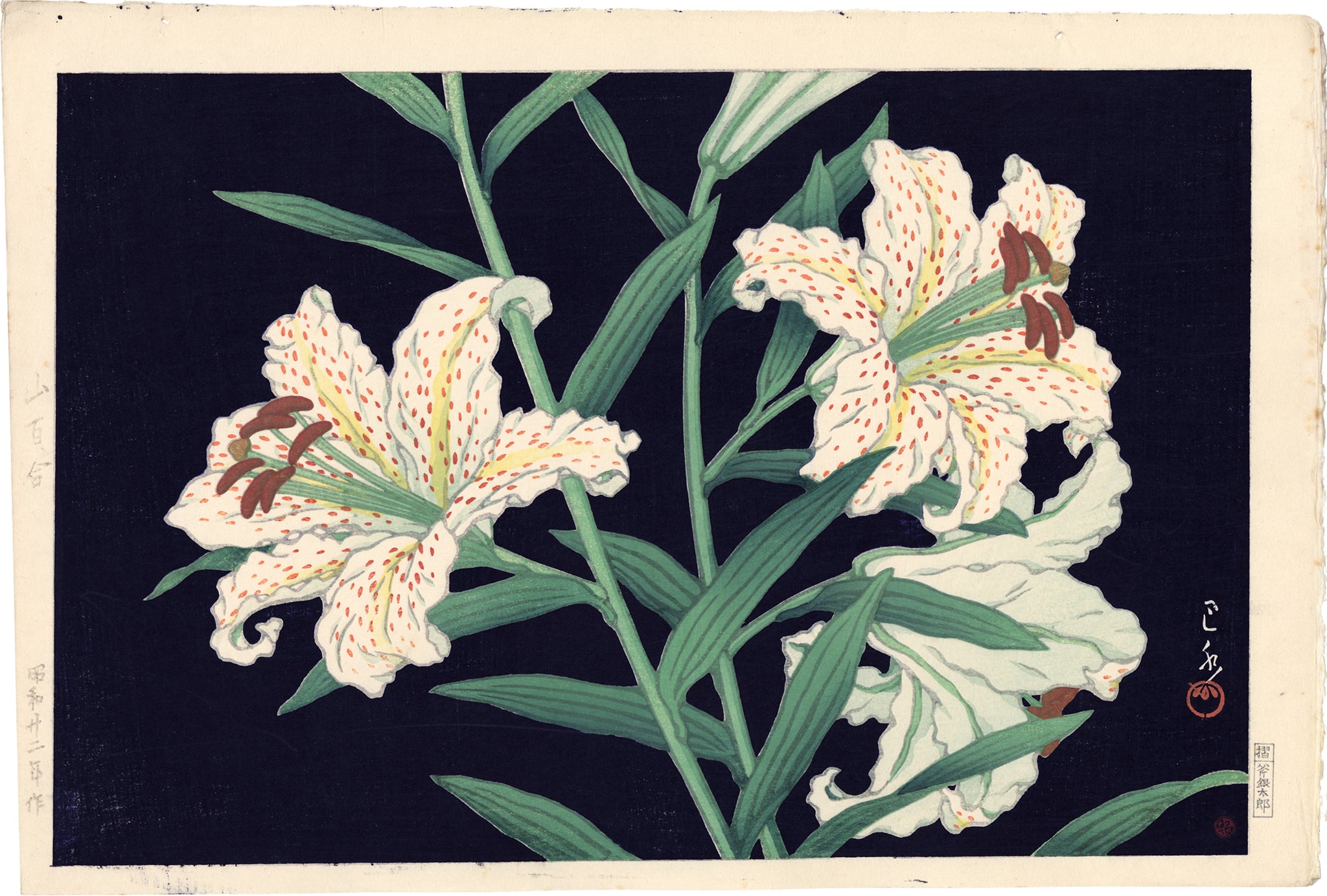 蓮水：ヤマユリ（販売済み） – Egenolf Gallery Japanese Prints