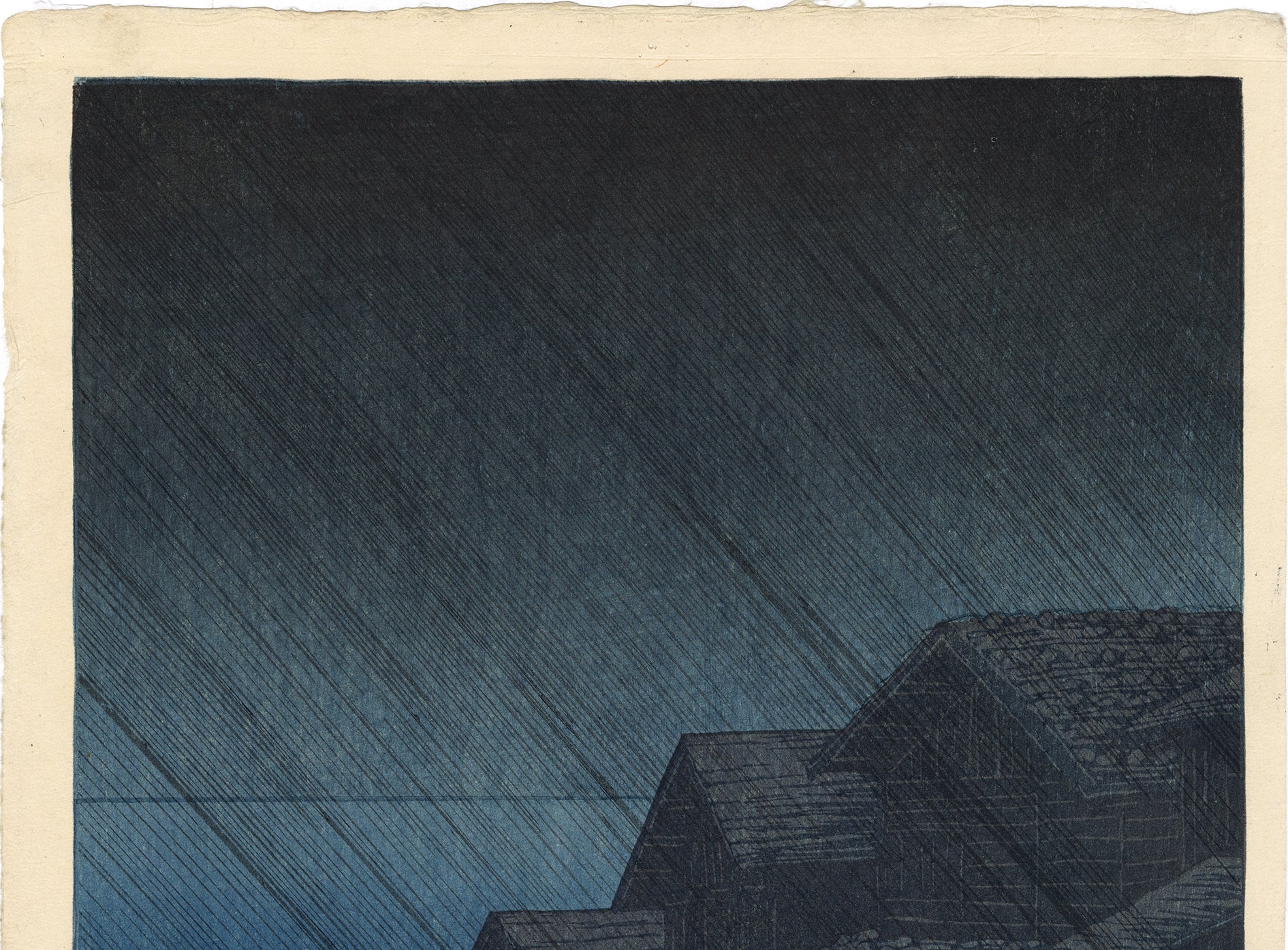 Hasui 巴水: Rain at the Kiyomizu Temple 雨の清水寺 (SOLD