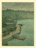 Hasui: Watercolor Painting of a Waterfront (Sold)