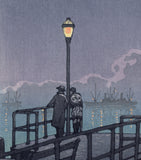 Hasui 巴水: Pier at Otaru 小樽之波止場 (Sold)