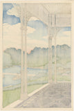 Hasui  巴水: Garden View from a Western-Style Building (SOLD)