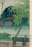 Hasui 巴水: Rain at Shinobazu Pond (Sold)