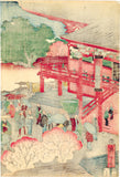 Hiroshige II: Foreigners Visit Asakusa Kinryuzan Temple (Sold)