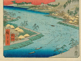 Hiroshige: Otoko Mountain at Makigata in Awachi Province (Kawachi makigata otokoyama)(Sold)
