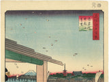 Hiroshige: Distant View of Kinryuzan Temple and Azuma Bridge (Sold)