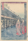 Hiroshige: Cotton-Goods Lane, Odenma-Cho  (SOLD)