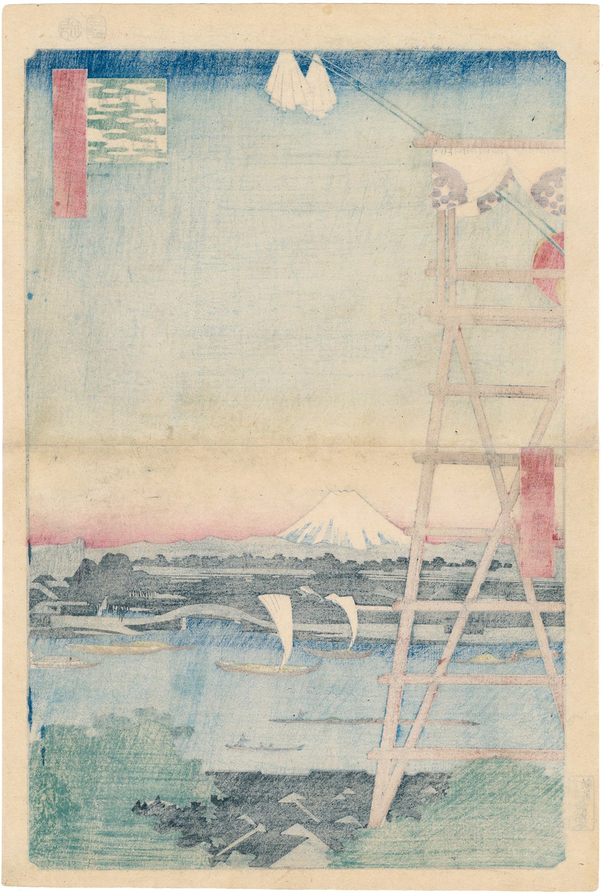 広重：両国諸宗山回向橋と元柳橋橋（販売） – Egenolf Gallery