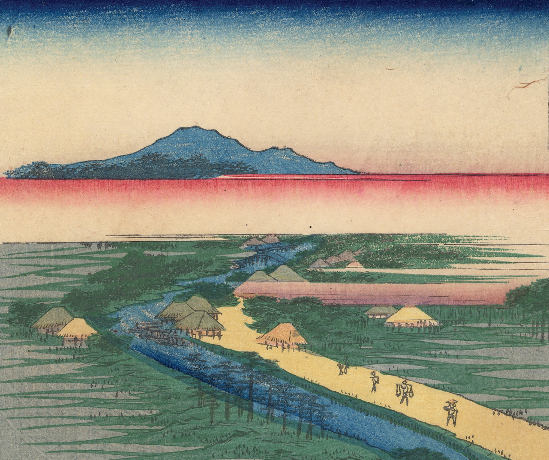 広重：四つ木通用水曳舟（SOLD） – Egenolf Gallery Japanese Prints