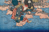Hiroshige: River Porters at Station Shimada 嶋田 (Sold)