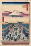 Hiroshige 広重: The Shopping Street Suruga-chô する賀てふ (SOLD)