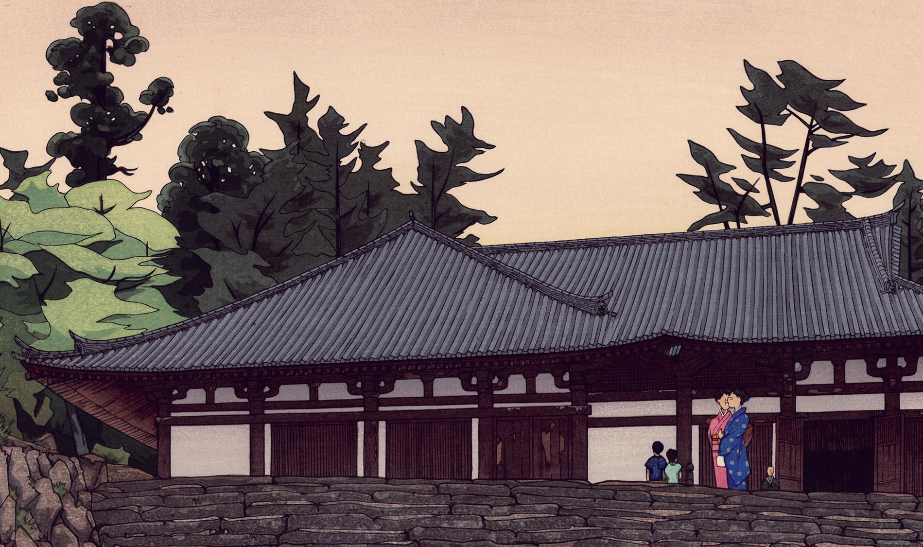 吉田穂高：奈良・三月堂（販売済み） – Egenolf Gallery Japanese Prints