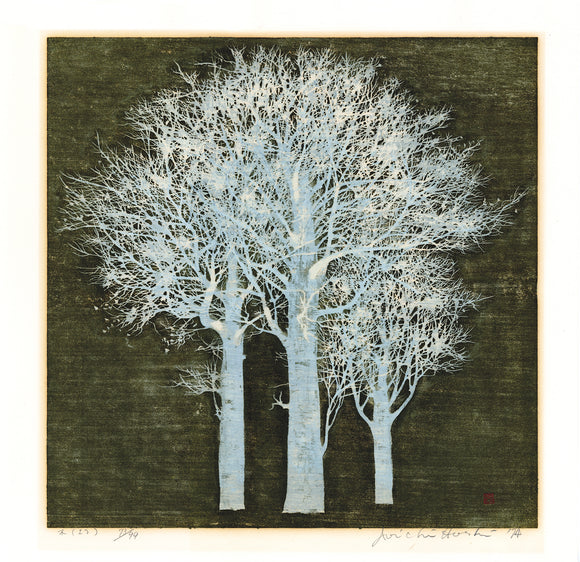 Hoshi Jōichi: Trees (Night) Three Trees (Sold)