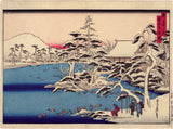 Sadanobu: Snowy Dawn at Ryoan-ji Temple (Sold)