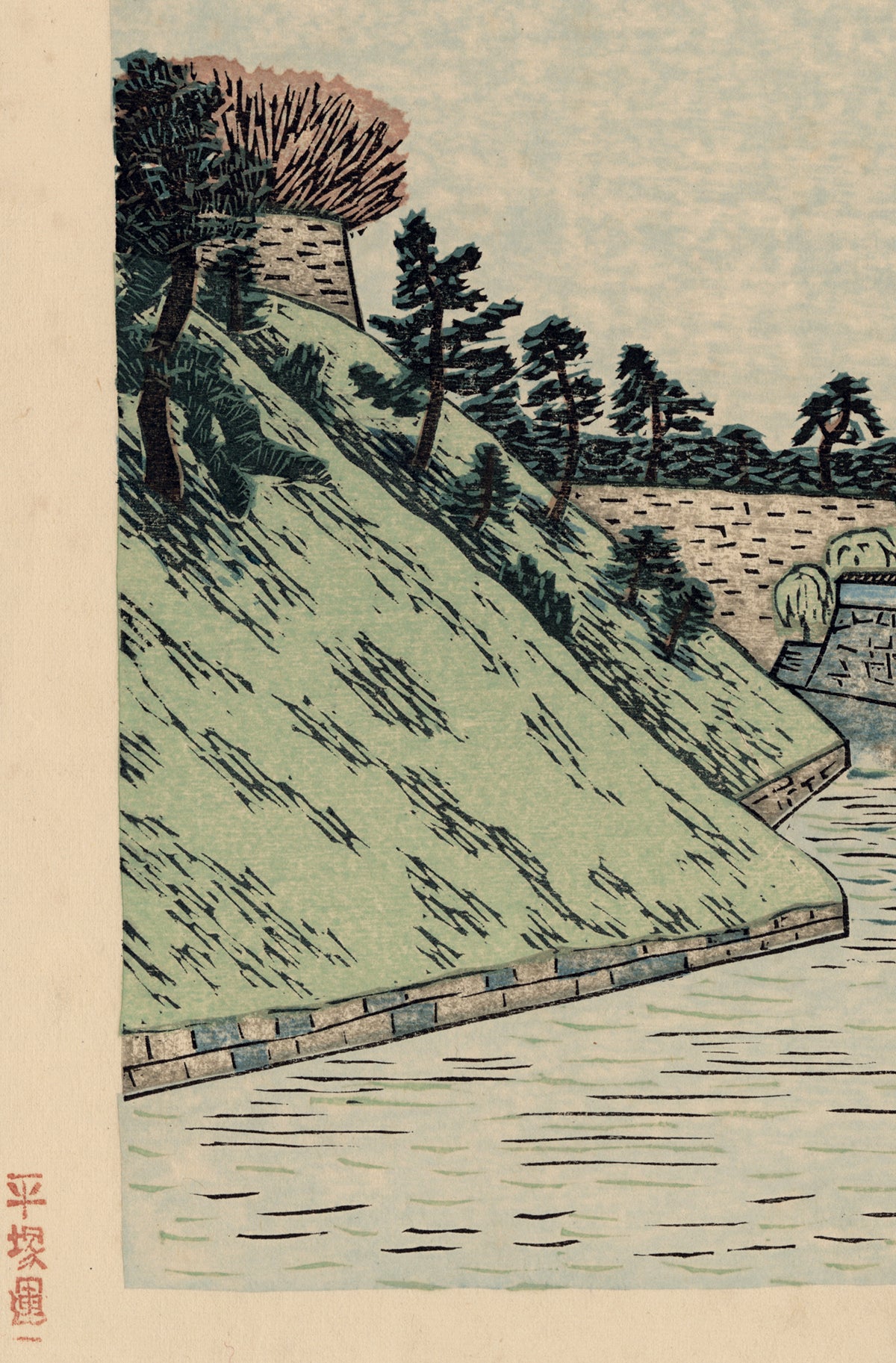 平塚運一：桜田門（販売） – Egenolf Gallery Japanese Prints