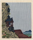 Unichi Hiratsuka: Rakan-ji Temple in the Rain (Sold)
