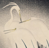 Hashimoto Koei: Snowy Egrets (Sold)