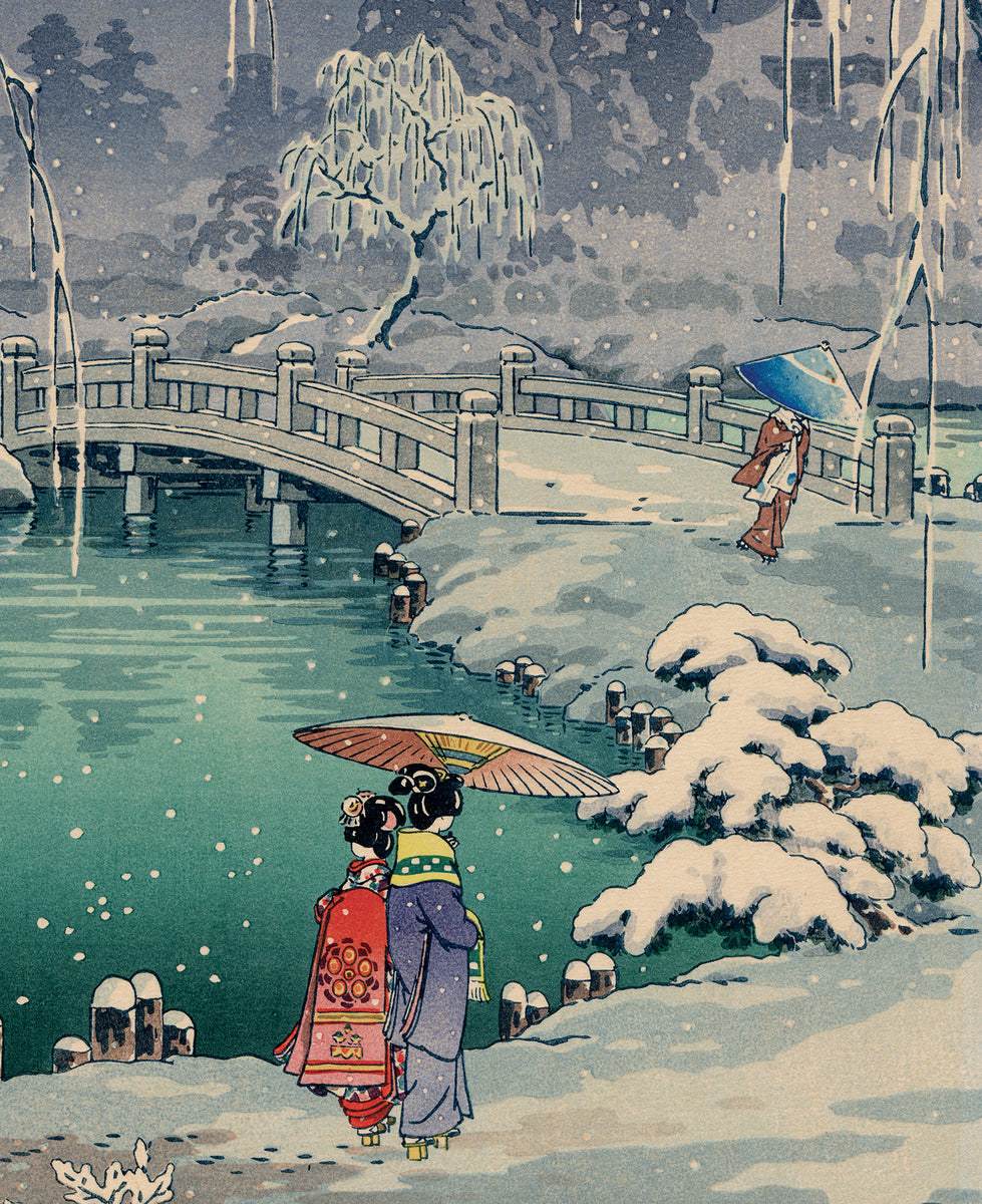 Koitsu: Spring Snow at Maruyama (Sold) – Egenolf Gallery Japanese Prints