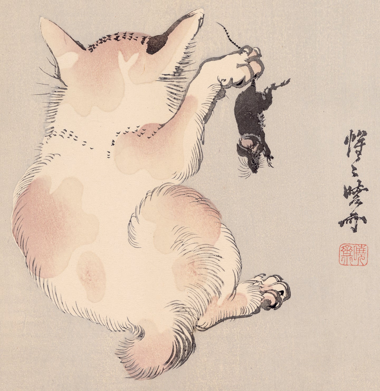 河鍋暁斎河鍋暁斎：猫、ねずみ、月 – Egenolf Gallery Japanese Prints