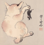 Kawanabe Kyosai 河鍋 暁斎: Cat, Mouse and Moon