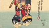 Kunisada: Ichikawa Danjuro VII with Elaborate Robe Featuring Benkei
