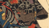 Kunisada: Actor with Robe featuring Gods of Thunder and Wind (Sold)