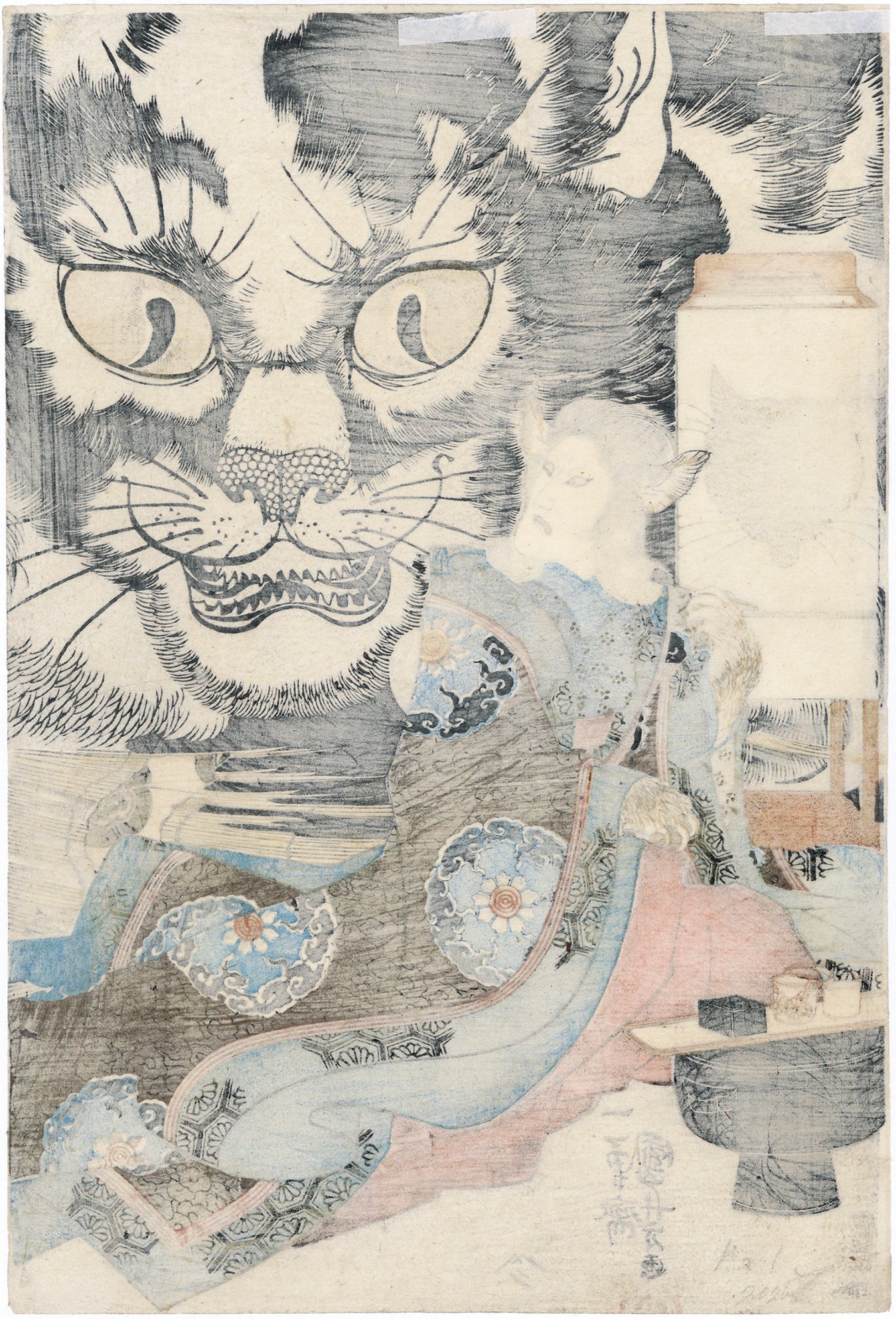 国芳：猫の魔女、猫の幽霊、踊る猫の三連祭壇画（販売） – Egenolf