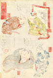 Kuniyoshi: Actors as Animals of the Buddhist Zodiac (Sold)